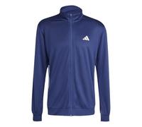 adidas Men's WORKOUT ESSENTIALS ALL-SET 3-STRIPES KNIT TRACK TOP, dark blue/white, L