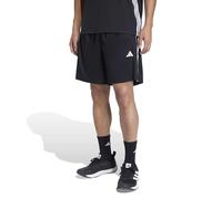 adidas Men's Workout Essentials Base 3-Stripes Pique Short 9inch, Black/White, XL Tall