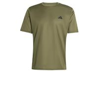 adidas Men's Workout Essentials Base 3-Stripes T-Shirt, Olive strata/Black, XXL
