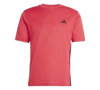 Adidas Workout Essentials Base 3 Stripes Short Sleeve T-shirt Red L / Regular Men