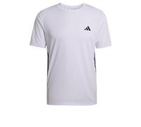 adidas Men's Workout Essentials Base 3-Stripes T-Shirt, White/Black, 3XL