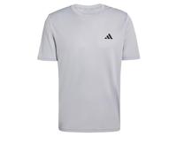 adidas Men's Workout Essentials Base 3-Stripes T-Shirt, Halo Silver/Black, L
