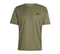 adidas Men's Workout Essentials Base 3-Stripes T-Shirt, Olive strata/Black, M