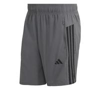 adidas Men's Workout Essentials Base 3 Stripes Woven Short 7 Inches Shorts, Grey Five/Black, XXL