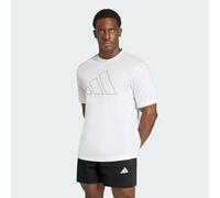 adidas Men's Workout Essentials Feelready Logo Shirt, White, XL