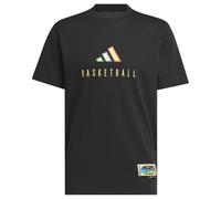 adidas Men's Worldwide Hoops Logo Performance Graphic TEE, Black, XL