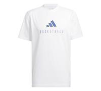 adidas Men's Worldwide Hoops Logo Performance Graphic TEE, White, XL