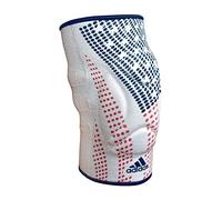 adidas Men's Wrestling Reversible Knee Pad (XL, White/Flag)
