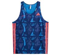 Adidas Men's x Labrum Race Singlet Dark Blue Lucid Red Small