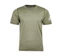 adidas Mens XPR Training T Shirt Short Sleeve Performance Tee Top Crew Neck KhakiMarl/White M