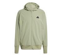 adidas Men's Z.N.E. Woven Full-Zip Hooded Track Top in Green