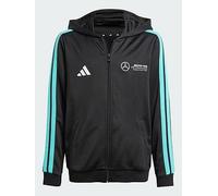 adidas Boy's MERCEDES - AMG PETRONAS FORMULA ONE TEAM DNA FULL ZIP HOOD YOUTH, black/white, 7-8 Years