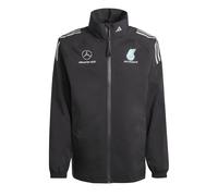 Adidas Mercedes AMG Petronas Formula One Team Mechanics Mens Rain Jacket Size: Extra Large, Colour: Black