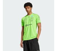 Mercedes AMG Petronas adidas F1 2025 Team Set Up T-Shirt - Lime