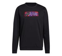 adidas Mic Gfx Crew New Year's Edition Basketball Sports Fleece Lined Round Neck Pullover Black GQ2833 S