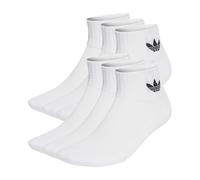 adidas Originals Unisex Mid Ankle Socks 6 Pairs White