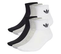 Adidas Mid Ankle Socks 6 Pack Unisex Trefoil Logo Cushioned Multi Colour New