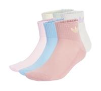 Adidas Mid Ankle Socks 6 Pack Unisex Trefoil Logo Cushioned Multi Colour New