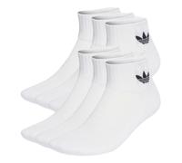 Adidas Mid Ankle Socks 6 Pack Unisex Trefoil Logo Cushioned Multi Colour New