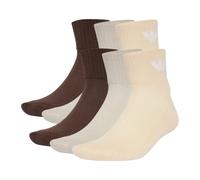 Adidas Mid Ankle Socks 6 Pack Unisex Trefoil Logo Cushioned Multi Colour New