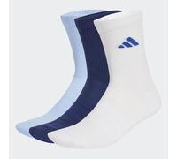 adidas Mid-calf Padded Socks - Blue And White - Pack Of 3