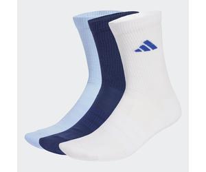 adidas Mid-calf Padded Socks - Blue And White - Pack Of 3