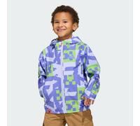Adidas Minecraft Terrex 2 Layer Climaproof Raincoat Purple 9-10 Years Boys,Girls