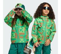 Adidas Minecraft Terrex 2 Layer Climaproof Raincoat Green 9-10 Years Boys,Girls