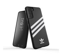 adidas Mobile Phone Case Designed for Samsung Galaxy S21+, Drop-Tested Cases, Shockproof Raised Edges, Original Protective Case, Black and White
