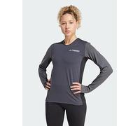 adidas Multi Synthetic Base Layer Long Sleeve, Dark Grey, Size S, Women Dark Grey