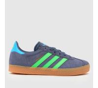 adidas Navy & Green Gazelle Boys Junior Trainers UK 1 (EU 33)