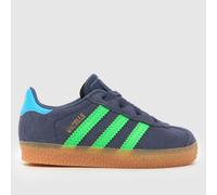 adidas Navy & Green Gazelle Boys Toddler Trainers UK 5 (EU 21)