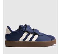 adidas Navy & Stone VL Court 2V Boys Toddler Trainers UK 6 (EU 23)