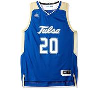 adidas NCAA Tulsa Golden Hurricane Adult Men Replica Basketball Jersey Small,Blue