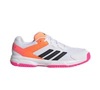adidas Netcourt Junior Netball Shoes | UK J1 in Cloud White/Carbon/Lucid Pink