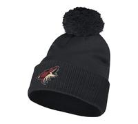 adidas NHL Arizona Coyotes Cuffed Bobble Hat - Black, black, One Size