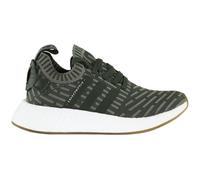 Adidas NMD_R2 Primeknit Lace-Up Green Synthetic Womens Running Trainers