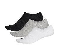 Adidas No-Show Socks 3 Pairs Colour: Grey, Size: Large