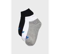 Adidas No Show Unisex Socks - 3 Pack - Grey/Black/White - UK 2.5-5 | EU 35-38 | US 3-5.5