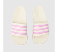 adidas Off-White Multi Adilette Shower Girls Junior Slides UK 11 (EU 29)