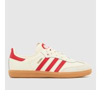 adidas Off-White Multi Samba OG Girls Junior Trainers UK 2 (EU 34)