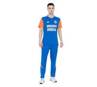 adidas Official India T20 World Cup 2024 Fan Jersey (UK, Alpha, 3XL, Regular, Regular, DKBLUE/TRUEORANG)