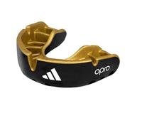 adidas Mouth Guard Gum Shield Adult Boxing Rugby Hockey MMA Martial Arts, with Case and Fitting Device, OPRO Gold (Black, Senior)