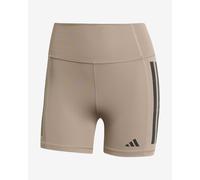 Adidas Optime 3 Stripes 5´´ Short Leggings Beige,Brown L Women