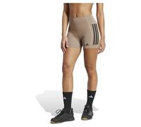 Adidas Optime 3 Stripes 3´´ Short Leggings Beige L Woman