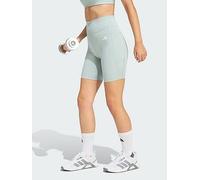 adidas Optime Essentials Stash Pocket 7-Inch Short Leggings, Light Green, Size S, Women Light Green