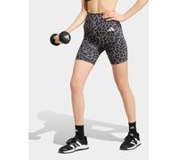 adidas Optime Essentials Workout Leopard Short Leggings, Grey, Size Xs, Women Grey
