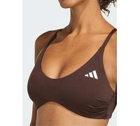 adidas Optime Essentials Workout Light Support Bra, Brown, Size L, Women Brown