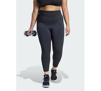 adidas - Women's Optime 3-Stripes 7/8 Pants - Leggings size 4X, blue