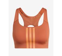adidas Women's Optime Workout 3-Stripes Medium Support Bra, Fox Orange/Fox Orange, XS